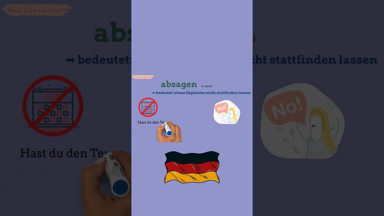 German Verbs Explained: absagen (to cancel) 