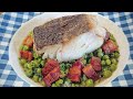 Fish: Cod Loin - Crispy Pancetta - Pea Stew - Parsley - The Kitchen Soundtrack - at home
