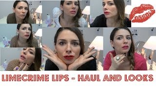 Lime Crime Makeup Haul and Looks | Lime Crime Carousel Gloss, Velvetines and Lipsticks