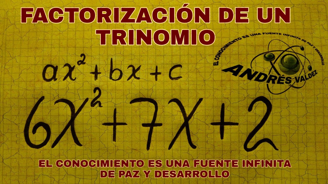 factorizaci-n-del-trinomio-ax2-bx-c-6x-7x-2-m-todo-aspa-youtube