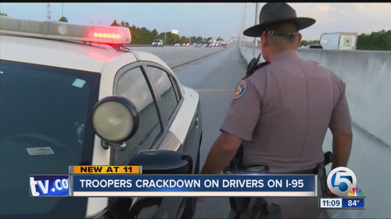 Florida State Troopers cracking down on I-95 drivers - YouTube