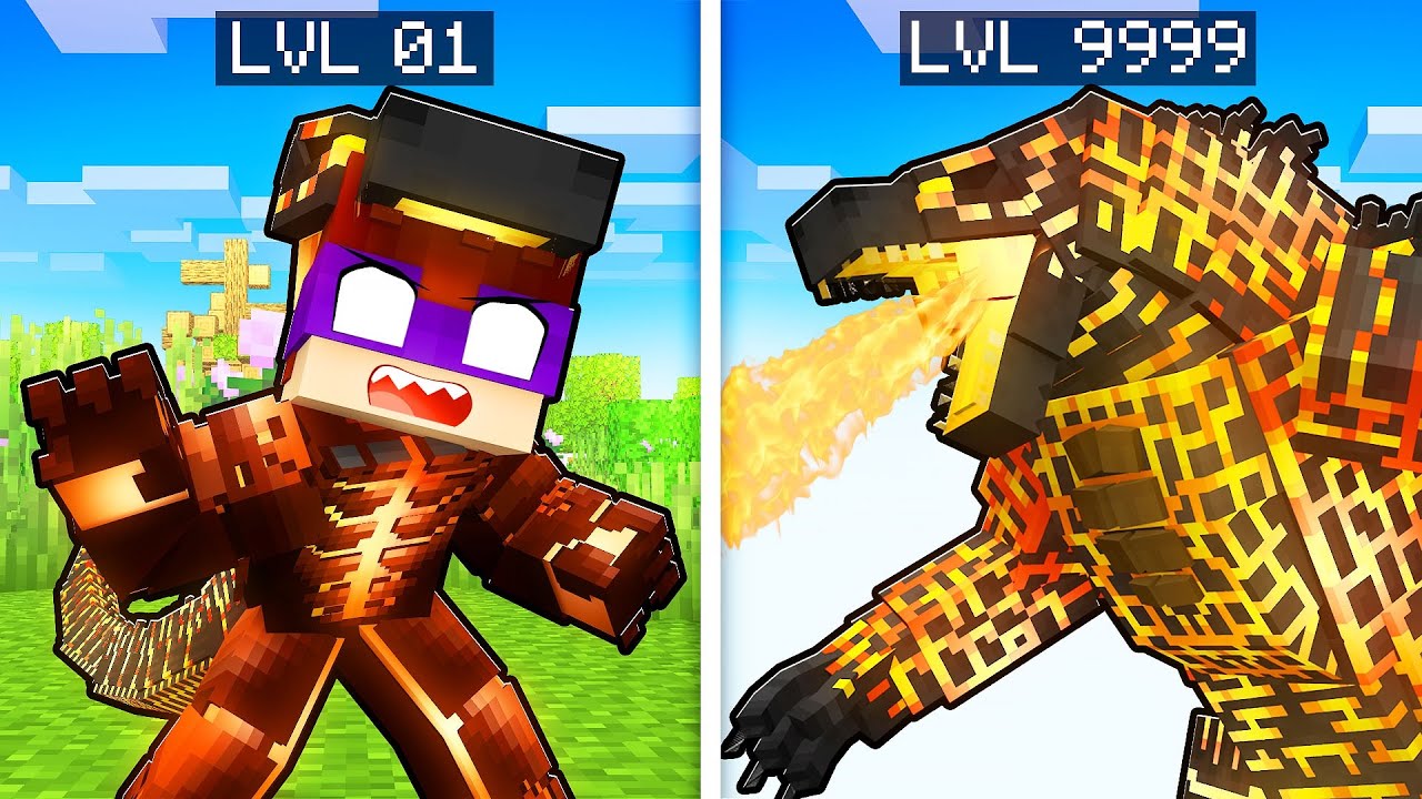 A EVOLUÇÃO do GODZILLA NUCLEAR no Minecraft!