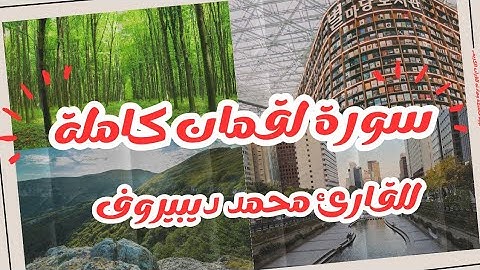 سورة لقمان كاملة للقارئ محمد ديبيروف تلاوة خاشعة وتريح القلب