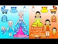 Wow! Blue Or Orange Dress? - Squid Game Doll And Elsa Growing Up - Dolls Beauty Story & Crafts