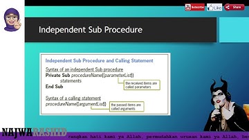 Sub Procedure & Function Procedure