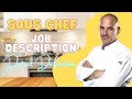 Duties and responsibilities of a sous chef in five star hotel