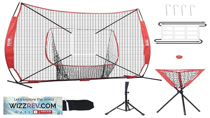 VEVOR 7x7 ft Baseball Softball Practice Net Portable Baseball Training Net