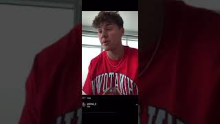Noah Beck Instagram Live for his new YouTube video October 25, 2020