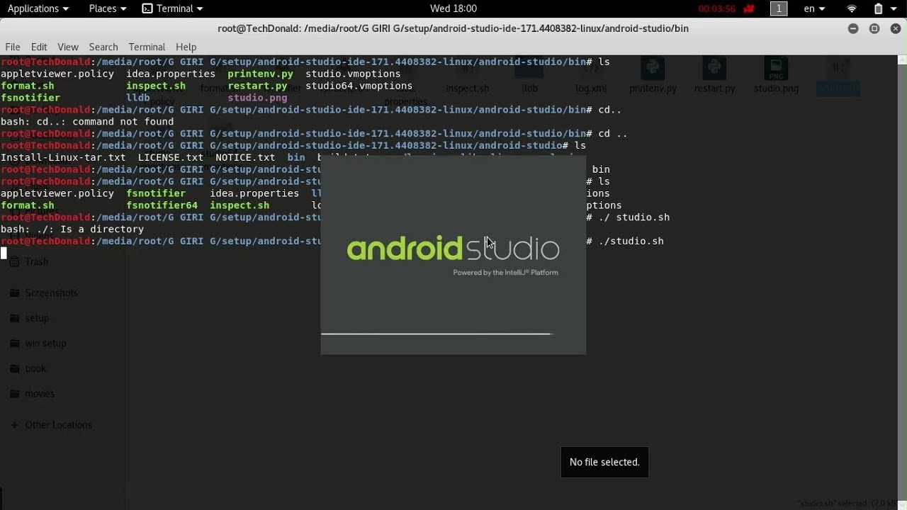 how to install android studio in kali linux - YouTube