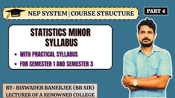 Statistics Minor Syllabus | Semester 1 & Semester 3 | Complete Overview For UG Students | By BB Sir