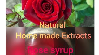 Natural rose syrup for desserts and cakes/ Home made extracts #shorts