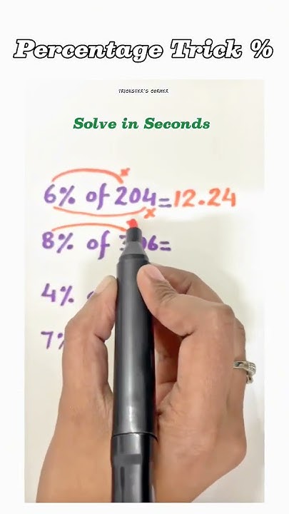 "Percentage Tricks in Minutes! | Easy Math Hacks" #ytshorts#trending# ...