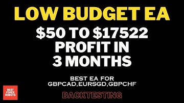 Low Budget EA MT4 Forex Robot $50 To $17522 Profit In 3 Months | Best forex robots