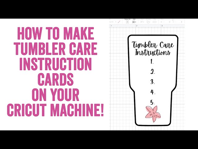 How to Make Tumbler Care Instruction Cards Using Your Cricut