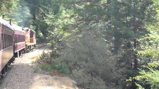 Skunk train 8-10-2010 hauled by GP9.MOV