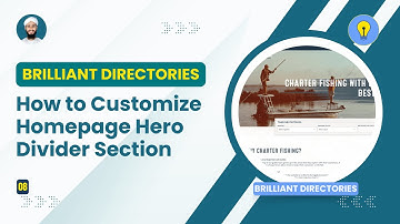 How to Customize Homepage Hero Divider Section | Brilliant Directories by Dev Bilal.