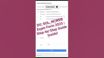 DU, SOL, NCWEB Exam Form 2025 |Easy Explain! #exam #2025 #shorts #delhiuniversity #sol #jsbclasses20