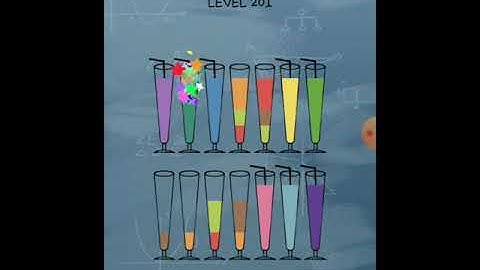 water color SortPuz lev 201, Game IOS & android #shorts