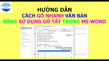 Cách sử dụng chức năng GÕ TẮT trong MS Word để soạn thảo văn bản nhanh hơn | VniTeach Channel