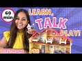 Learn talk  play with ms moni  kitchen pizza  playtime  talking toddler learnings