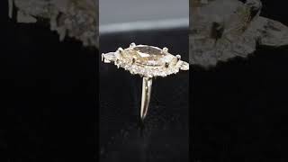 Champagne Color Marquise Engagement Ring  #jewelrymaking #ringmaking #jewellerydesign