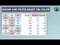 How to FILTER Data in a range based on cell color in Excel - GROUP BY COLOR Formula
