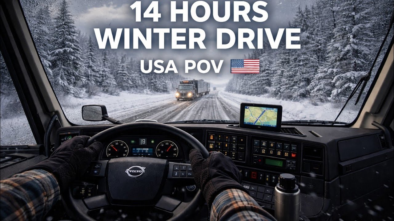 4K POV Truck Driving USA | Ultimate 14-Hour Relaxing Road Trip for Sleep, Study & Meditation