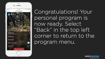 BEYOND App Tutorial: Personal Program (Additional Options)