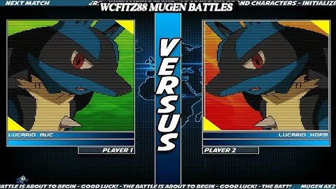 WCFITZ88 MUGEN Battles | Lucario MVC vs Lucario KOFM