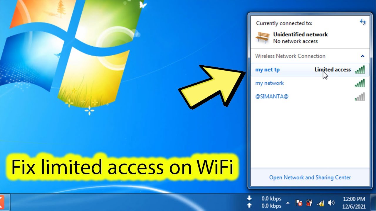 How To Fix Limited Access Wifi Windows 7 Youtube