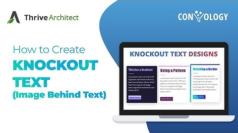 Knockout Text in Thrive Architect