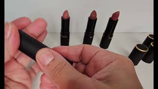 revlon super Luscious Mattes Lipstick (shamless - spiced cocoa - pick me up - hot chocolate)