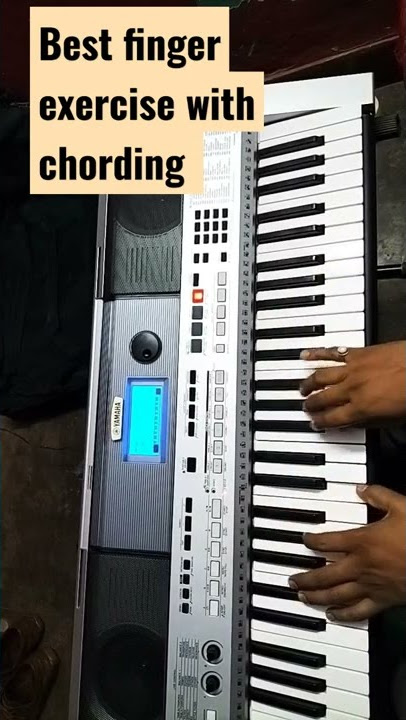 Keyboard fingering excercise with chords