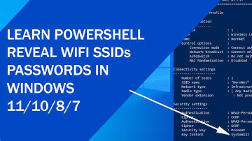 How To VIEW WIFI Passwords Connected To Your Windows Computer Using PowerShell Win11/10/8/7 #WIFI#PS