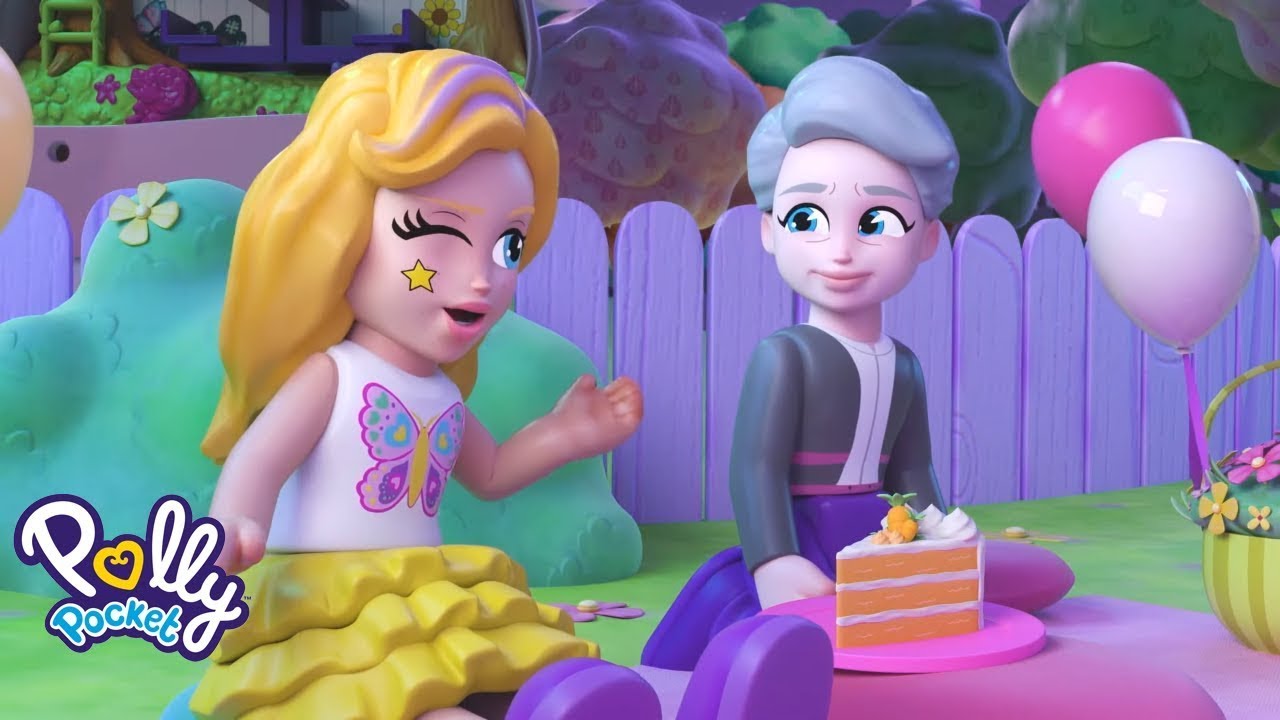 Crazy fun in the Theme Park! Polly Pocket Cartoons for Kids