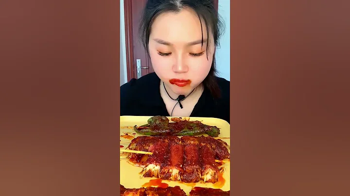 This experience eating meatballs enoki mushrooms flavor spicy yummy asmr mukbang