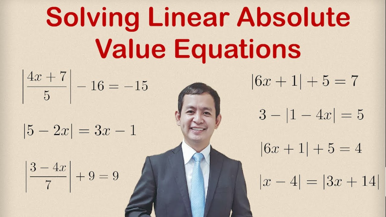 solving linear equations with absolute value