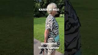 Caught This Canadian Karen In The Wild. Made A Child Cry For Feeding Ducks At Beacon Hill Victoria