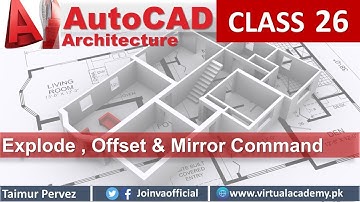 AutoCAD Explode Command | AutoCAD Offset Command | AutoCAD Mirror Command 26