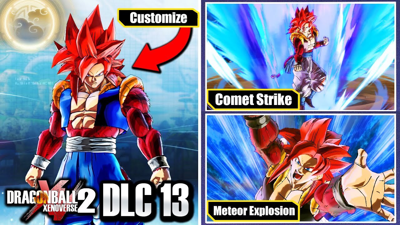 NEW* DLC 13 Custom SSJ4 Gogeta Skills Unlocked! - Dragon Ball Xenoverse 2  Legendary Pack 2 