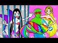 Paper Dolls Dress Up -  Sadako Mermaid in Jail Dress Handmade - Barbie Story & Crafts