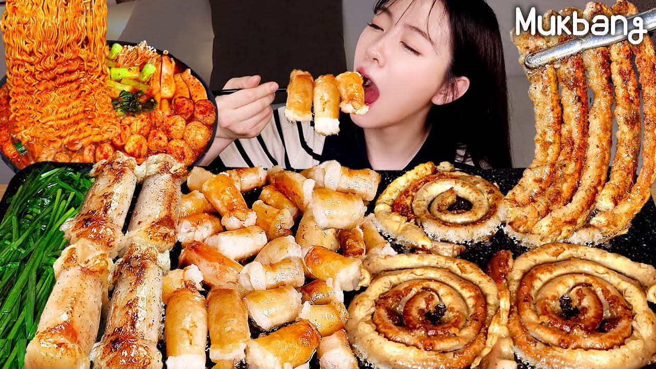 Мясо мяса 'Daechang', 'Gopchang', 10 порций, острый Samyang Ramen Buldak Noodles