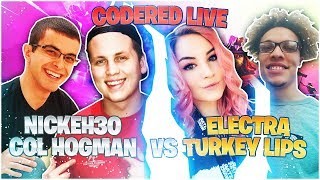 CODERED TOURNAMENT VS NICKEH30 AND HOGMAN (Fortnite Battle Royale)