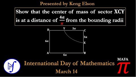 DISTANCE OF THE CENTER OF MASS OF A SECTOR FROM THE BOUNDING RADII