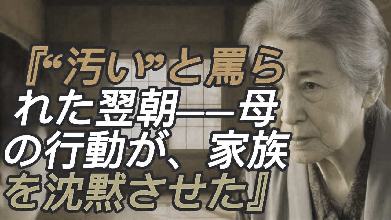 「“汚い”と言われ、コップも触らせてもらえなかった母──翌日、母が静かに取った“最後の行動”に家族は凍りついた」