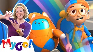 Blippi Wonders | Rainbow Colors! + MORE! | MyGo! Sign Language For Kids | ASL