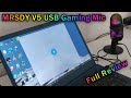 MRSDY V5 USB Microphone, Gaming Mic for PC, Mac, PS4/5, RGB, Mute, Monitor, Noise Reduction, REVIEW