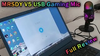 MRSDY V5 USB Microphone, Gaming Mic for PC, Mac, PS4/5, RGB, Mute, Monitor, Noise Reduction, REVIEW