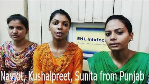 Navjot, Kushalpreet & Sunita from Punjab, India giving Training Feedback