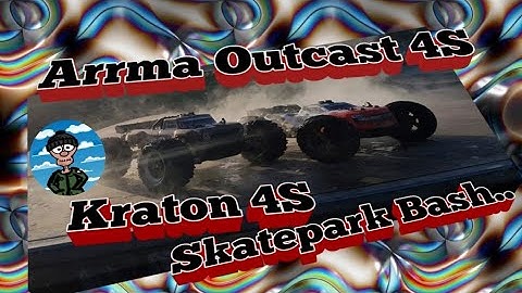 Arrma Outcast 4S, and Kraton 4S BLX, RC Skatepark bash session.